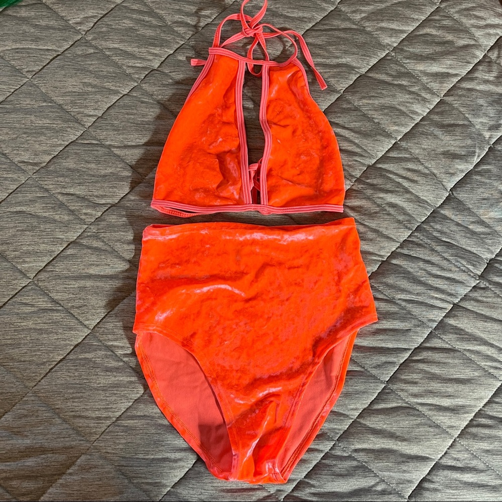 Two piece coral rave set
